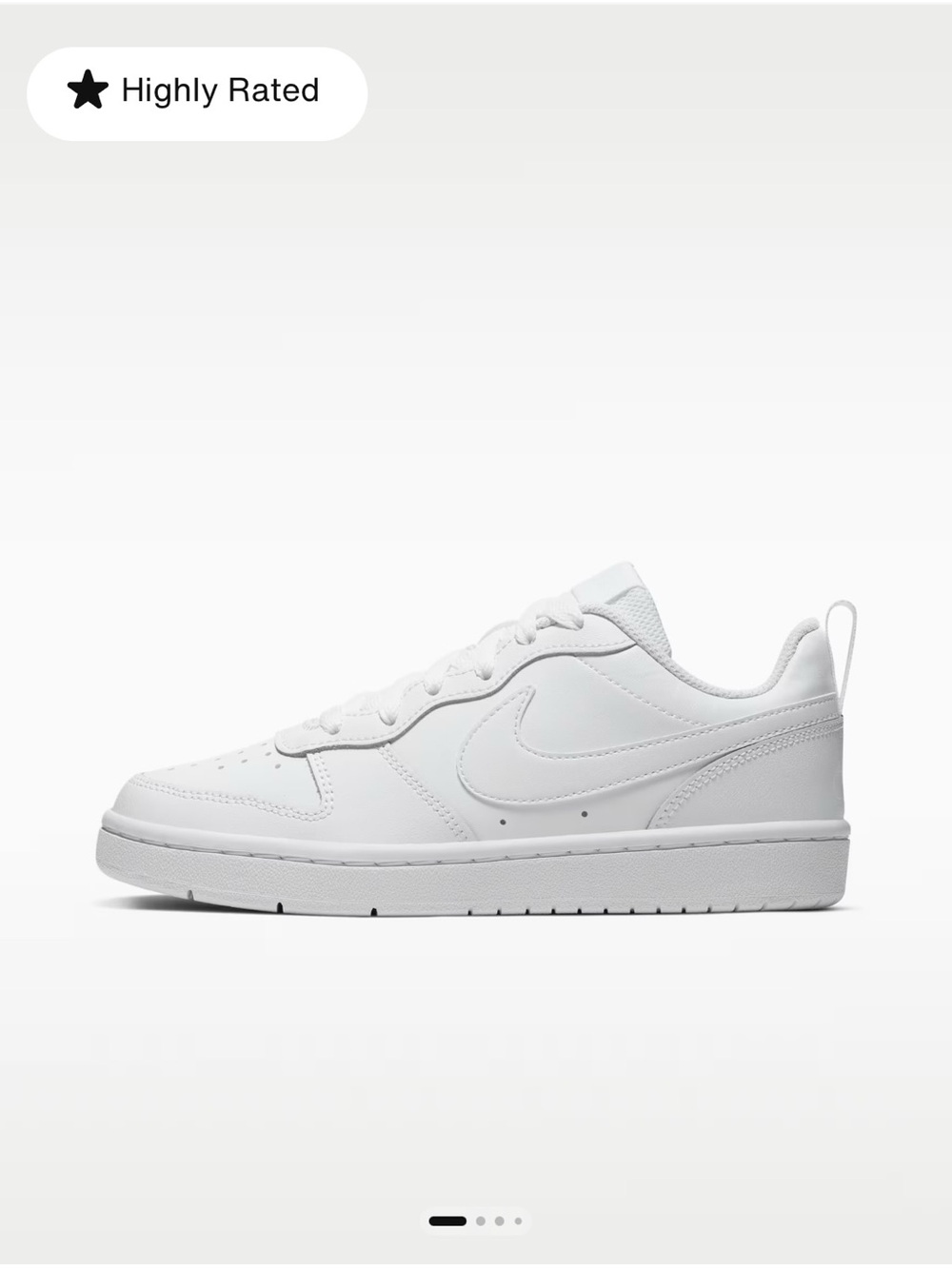 Nike Kids White Low-Top Sneakers